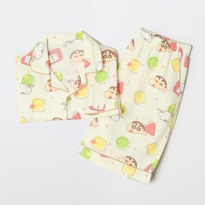 [Crayon Shin-chan] Shin-chan Sleeping Soundly in Short-Sleeve Pajamas (IVORY)