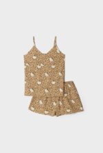 [Hello Kitty] Leopard Slip Pajamas (Brown)_SPPPG37U02