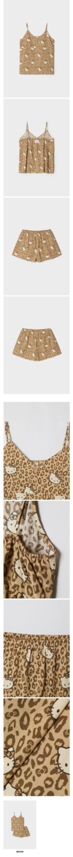 [Hello Kitty] Leopard Slip Pajamas (Brown)_SPPPG37U02